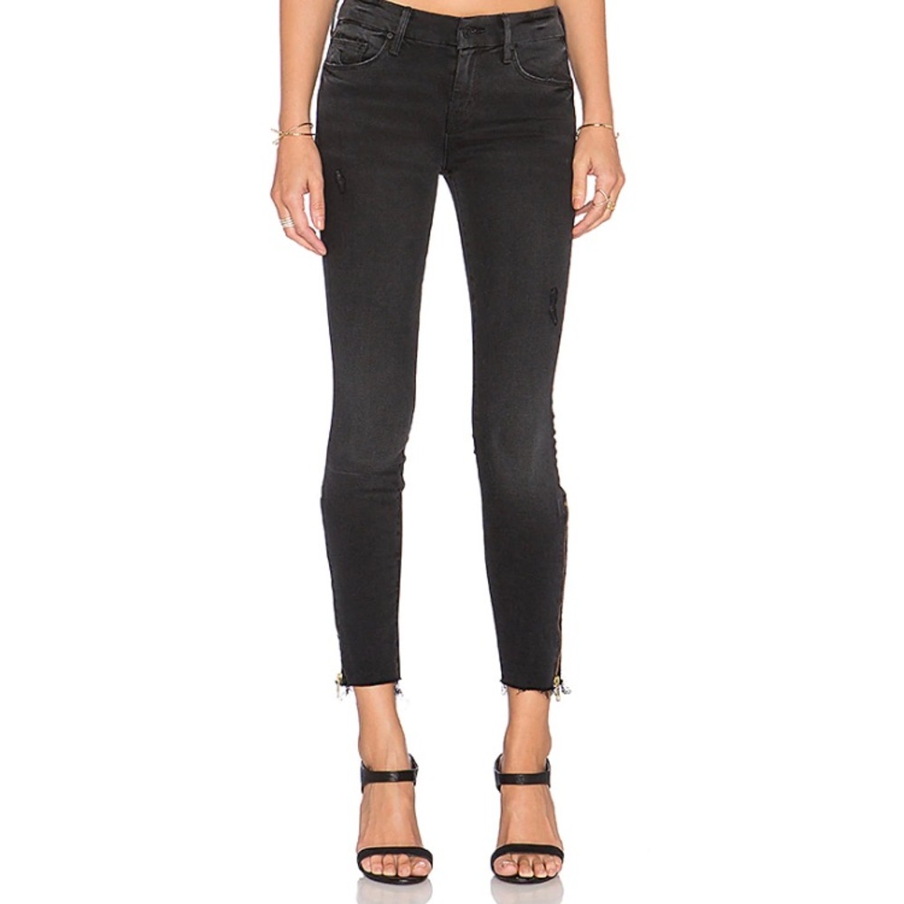 MOTHER Looker Zip Fray Jeans